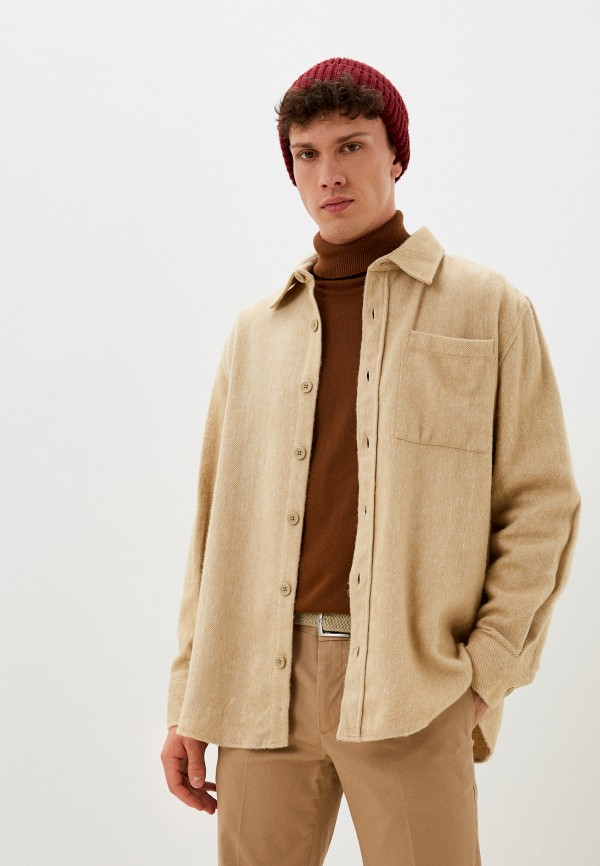 

Рубашка Koton, Бежевый, Overshirt