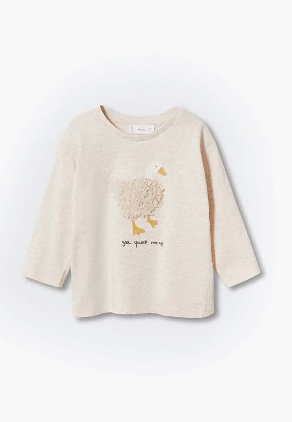 

Лонгслив Mango Kids, Бежевый, WARM