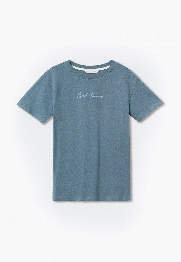 

Футболка Mango Kids, Синий, MINIMAL