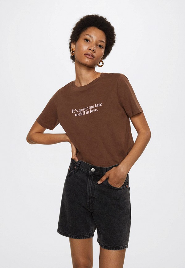 

Футболка Mango, Коричневый, PSTILU