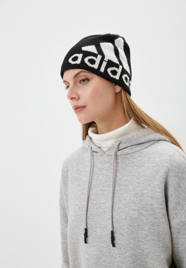 Шапка adidas черный, размер 52, фото 4