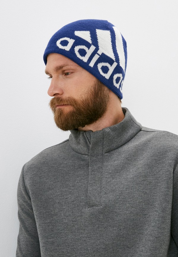 Шапка adidas синий, размер 52, фото 3