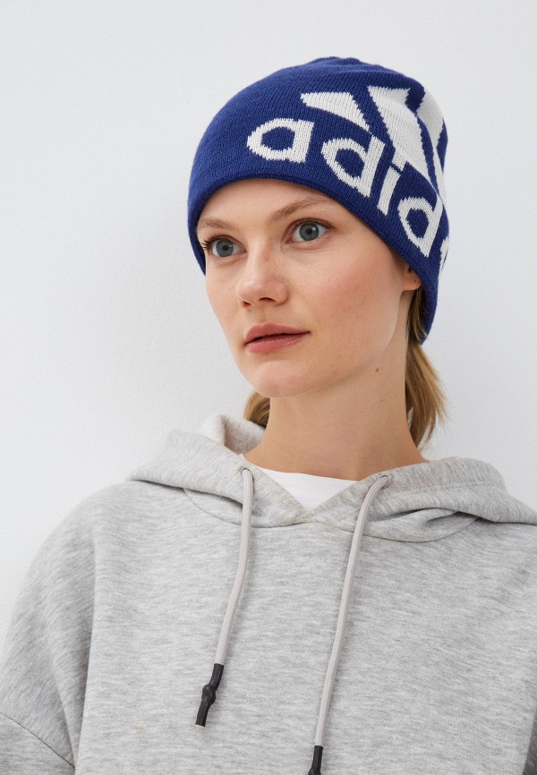 Шапка adidas синий, размер 52, фото 4