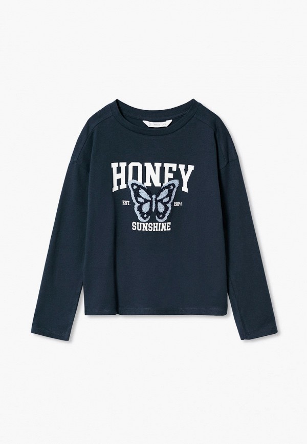 

Лонгслив Mango Kids, Синий, HONEY