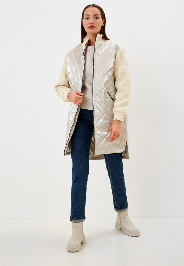 Куртка утепленная Nataliy Beate бежевый, размер 52, фото 2