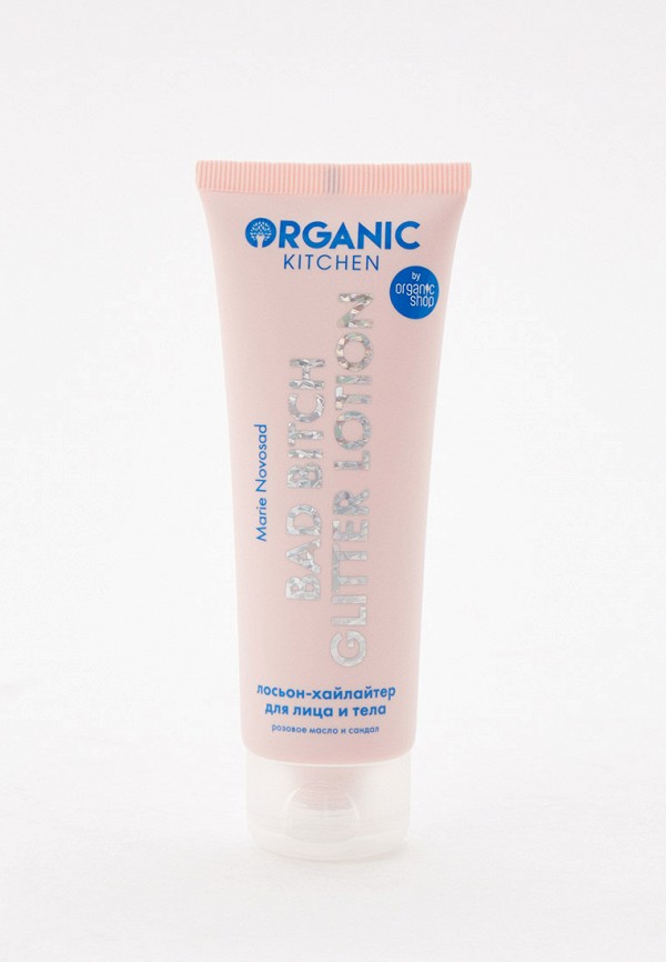 

Хайлайтер Organic Kitchen, Прозрачный, -лосьон, для лица и тела, Bad Bitch Glitter Lotion х Marie Novosad, 75 мл