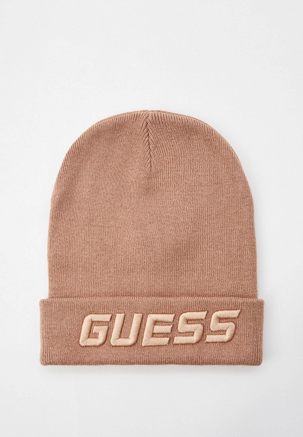 

Шапка Guess, Коричневый, BEANIE