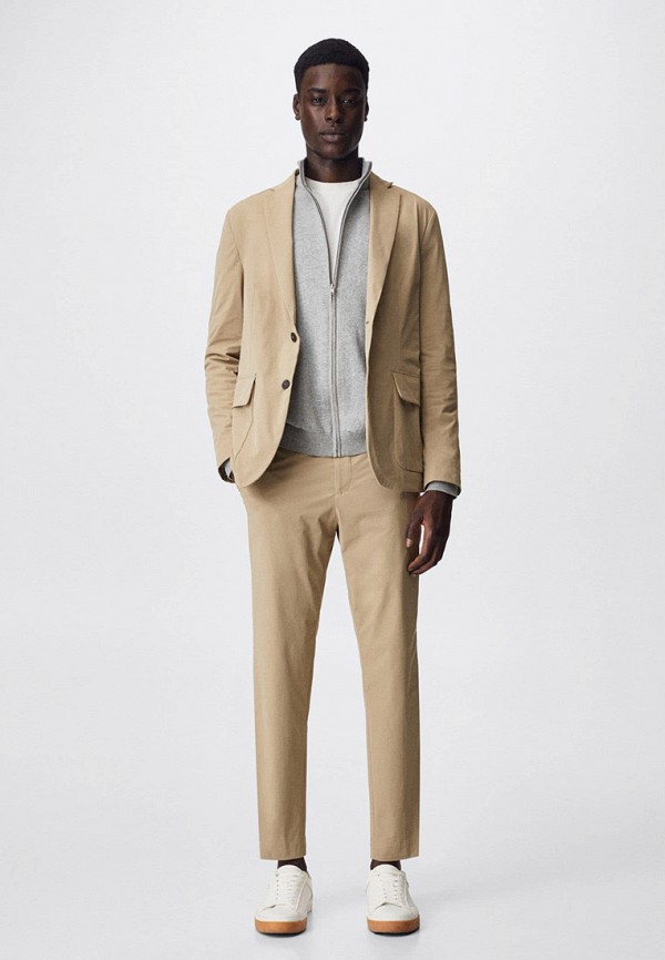 Пиджак Mango Man бежевый, размер 50, фото 2