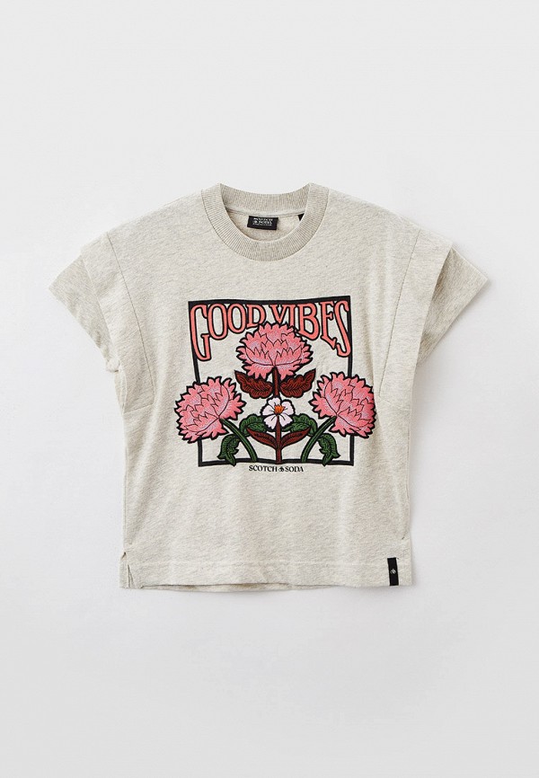 

Футболка Scotch&Soda, Серый, Grey Melange