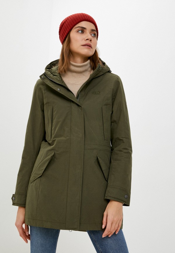 

Парка Jack Wolfskin, Хаки, WILDWOOD PARKA W