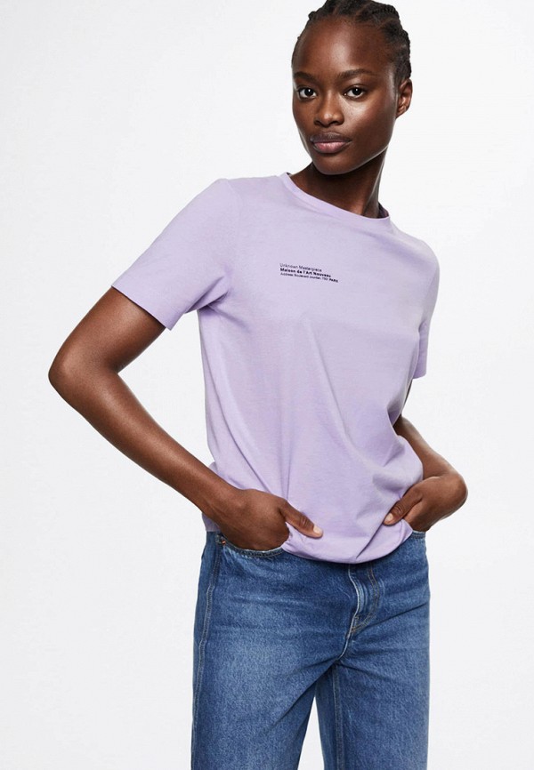 

Футболка Mango, Фиолетовый, PSTLILA