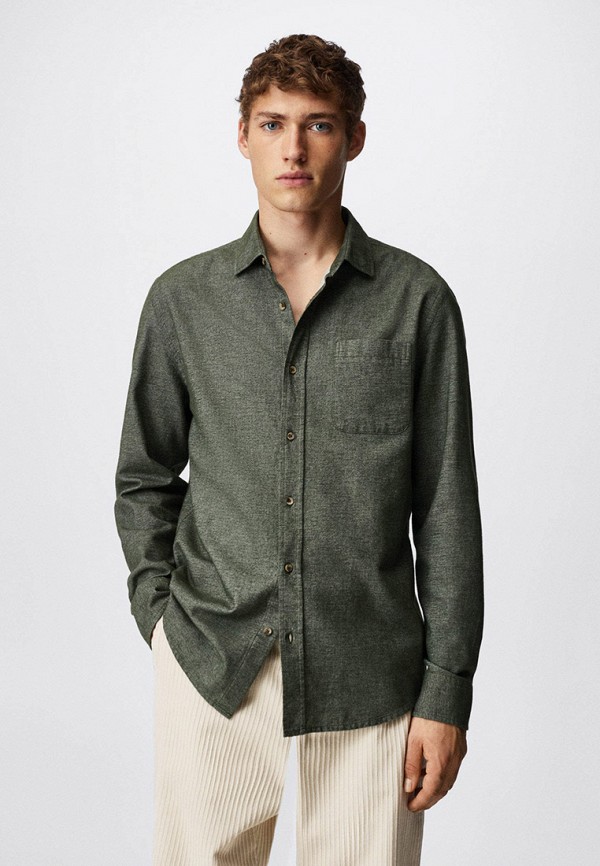 

Рубашка Mango Man, Хаки, TWILL