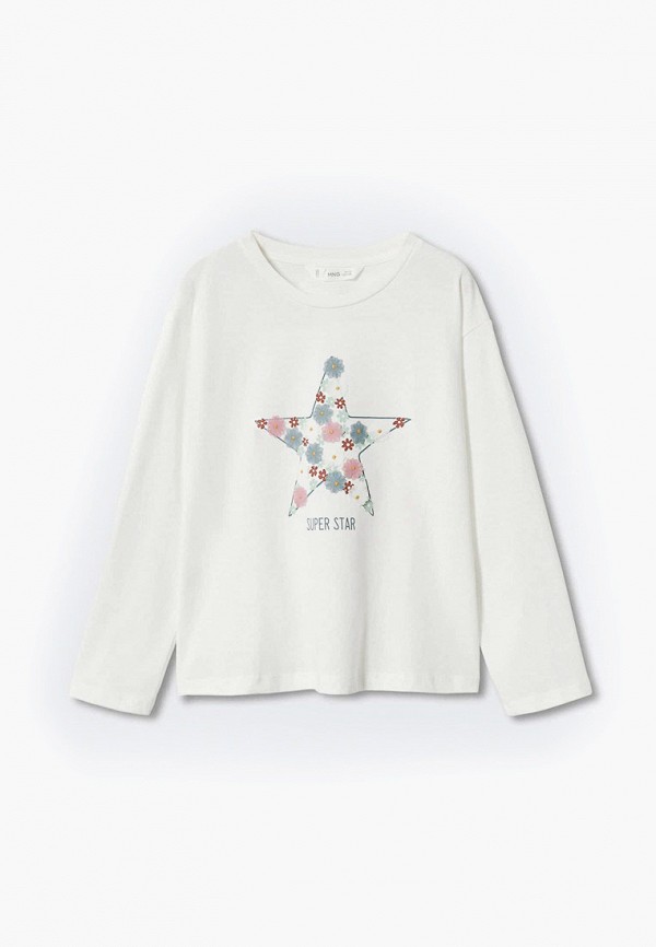 

Лонгслив Mango Kids, Белый, BLOSSOM