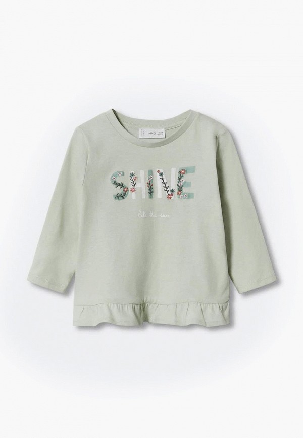

Лонгслив Mango Kids, Зеленый, SHINE