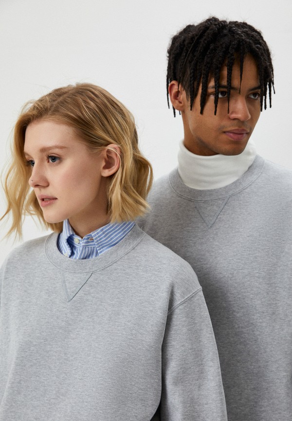 Свитшот UNIQLO серый, размер 54, фото 4