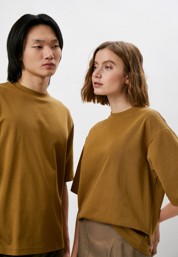Футболка UNIQLO коричневый, размер 46, фото 4