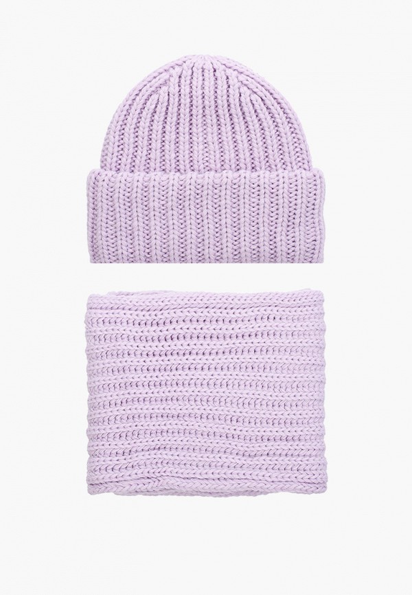 

Шапка и шарф TrendyAngel, Фиолетовый, 20х170 см