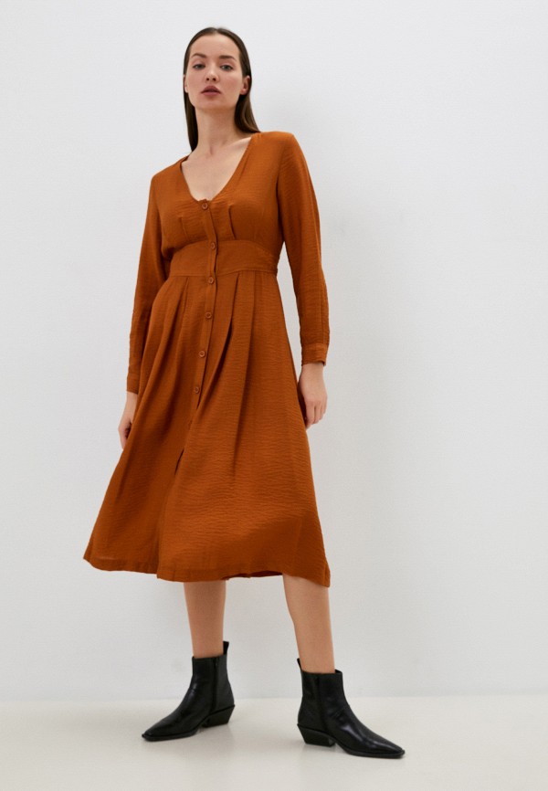 Платье United Colors of Benetton коричневого цвета