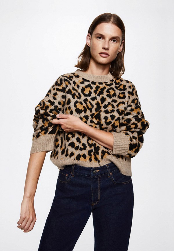 

Джемпер Mango, Бежевый, LEOPARD