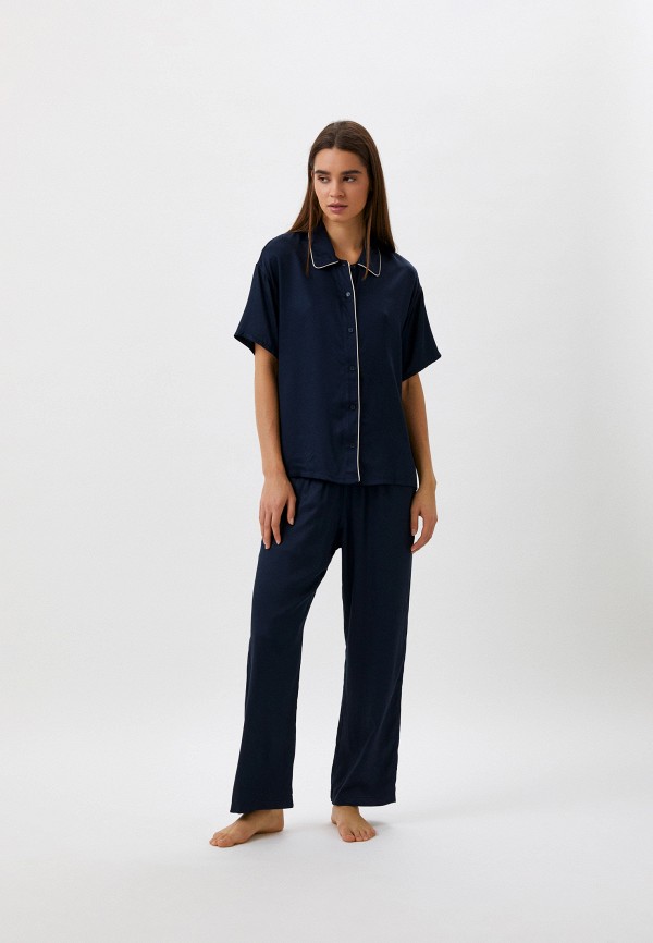 

Пижама UNIQLO, Синий, из сатина
