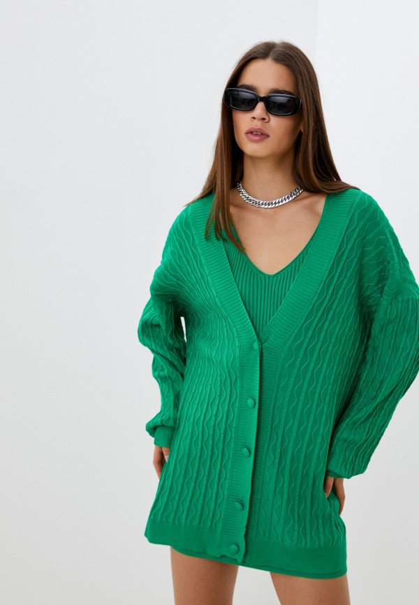 

Платье и кардиган TrendyAngel, Зеленый