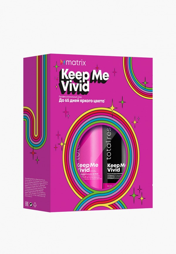 

Набор для ухода за волосами Matrix, Прозрачный, Keep Me Vivid, для сохранения яркого цвета волос, Шампунь 300 мл и Кондиционер 300 мл