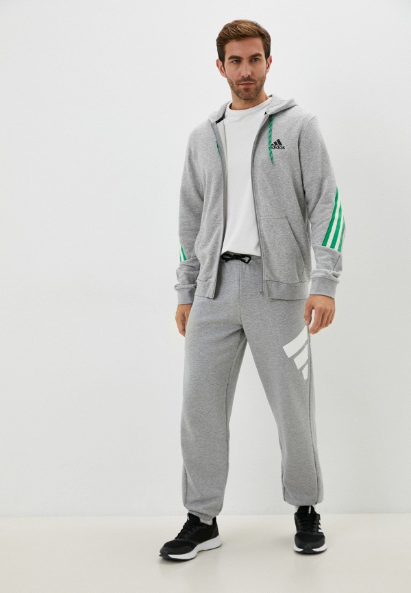Толстовка adidas серый, размер 44, фото 2