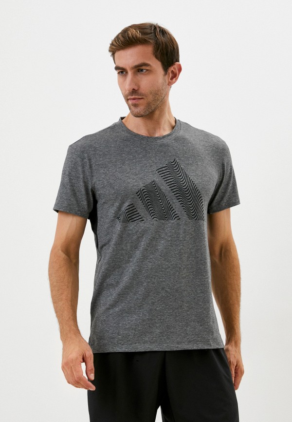 

Футболка спортивная adidas, Серый, THREE-BAR TEE