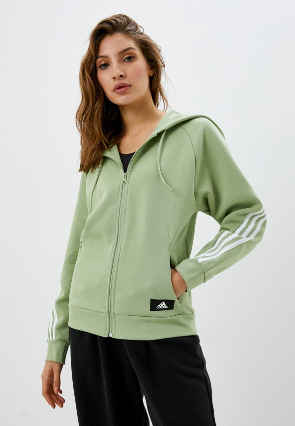 

Толстовка adidas, Зеленый, W FI 3S FZ REG