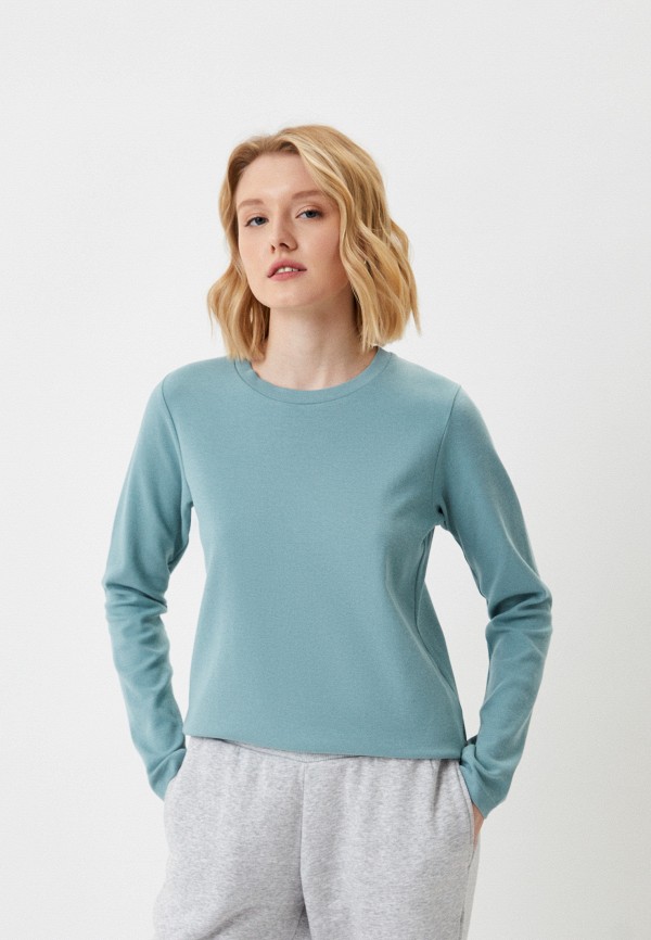 

Лонгслив UNIQLO, Бирюзовый, из эластичного хлопка