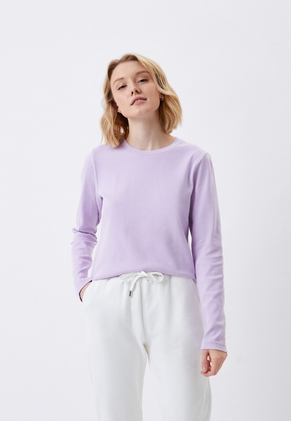 

Лонгслив UNIQLO, Розовый, из эластичного хлопка