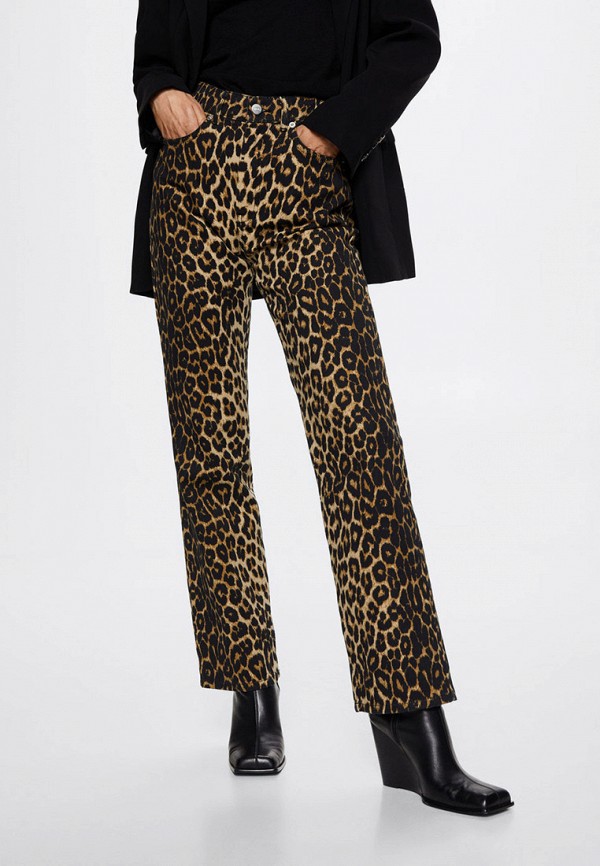 

Джинсы Mango, Коричневый, LEOPARD