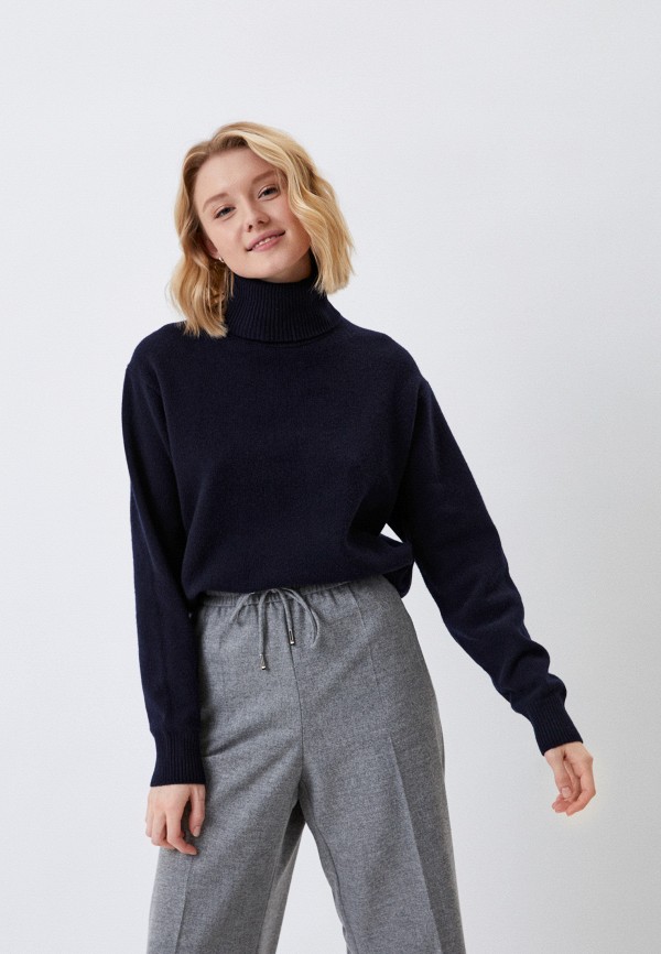 

Водолазка UNIQLO, Синий, из овечьей шерсти класса премиум