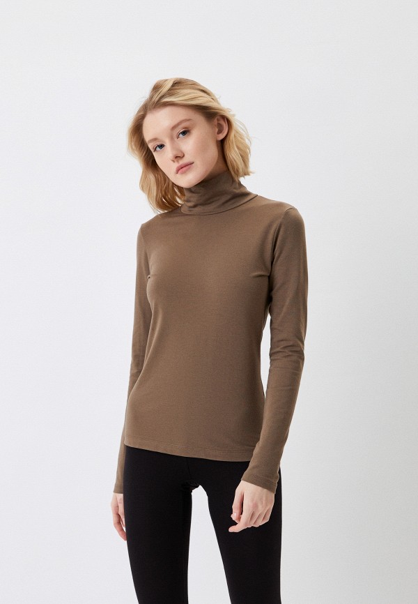 

Водолазка UNIQLO, Коричневый, HEATTECH С ХЛОПКОМ