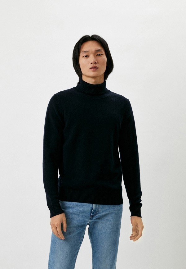 

Водолазка UNIQLO, Синий, из овечьей шерсти класса премиум