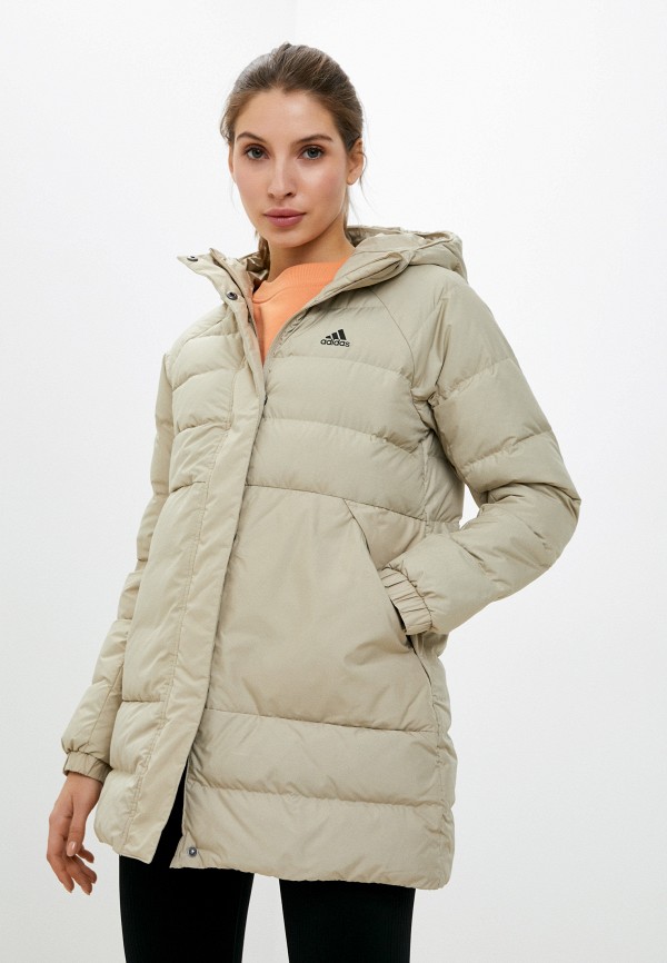 

Пуховик adidas, Бежевый, W SHORT DWN COA
