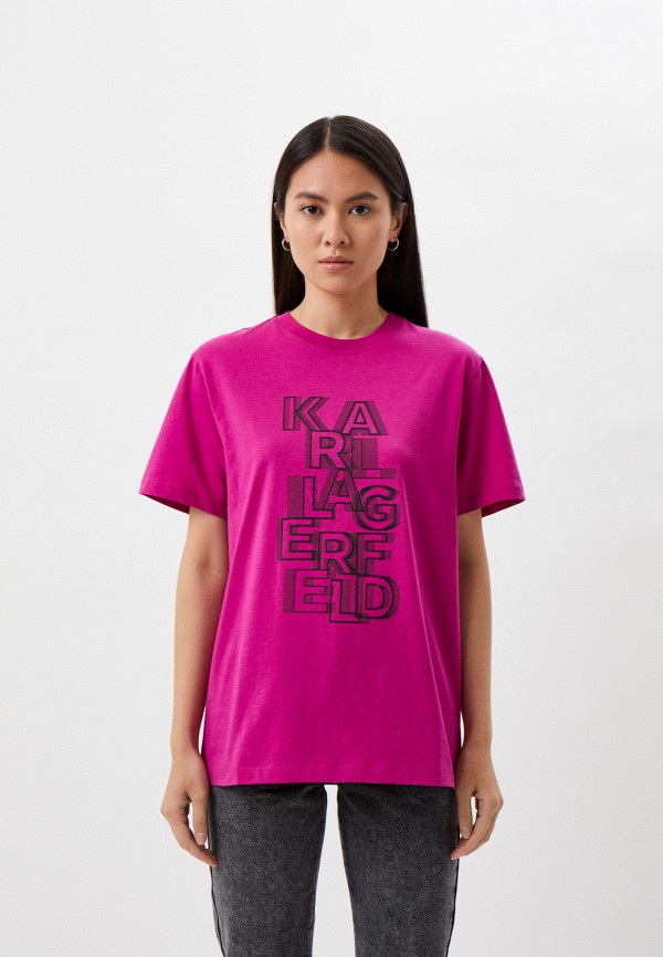 

Футболка Karl Lagerfeld, Фуксия
