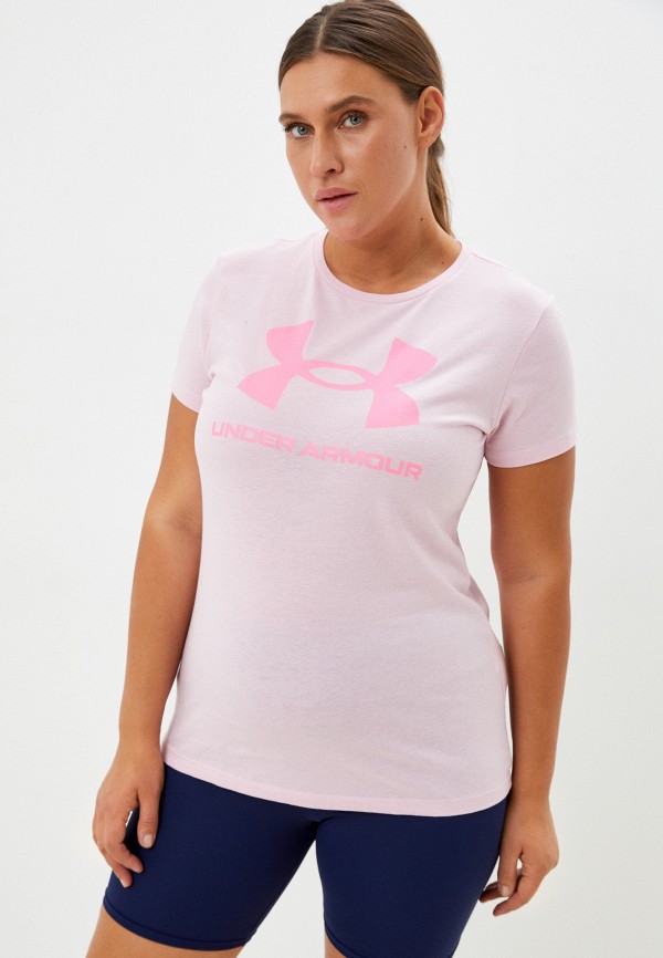 

Футболка Under Armour, Розовый, UA SPORTSTYLE LOGO SS