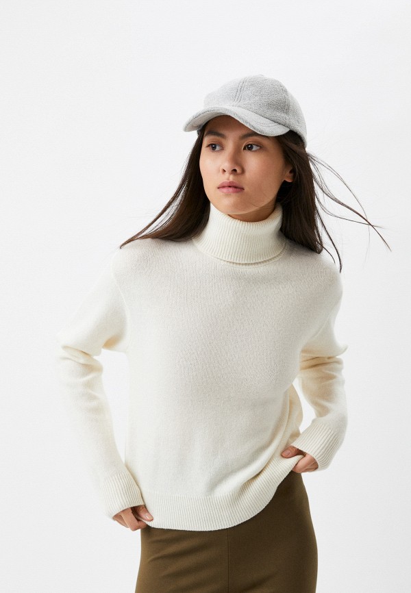 

Водолазка UNIQLO, Белый, из овечьей шерсти класса премиум