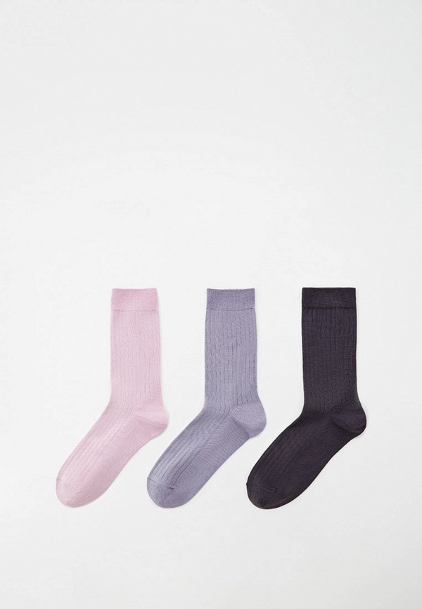 

Носки 3 пары UNIQLO, Разноцветный, 3 шт.