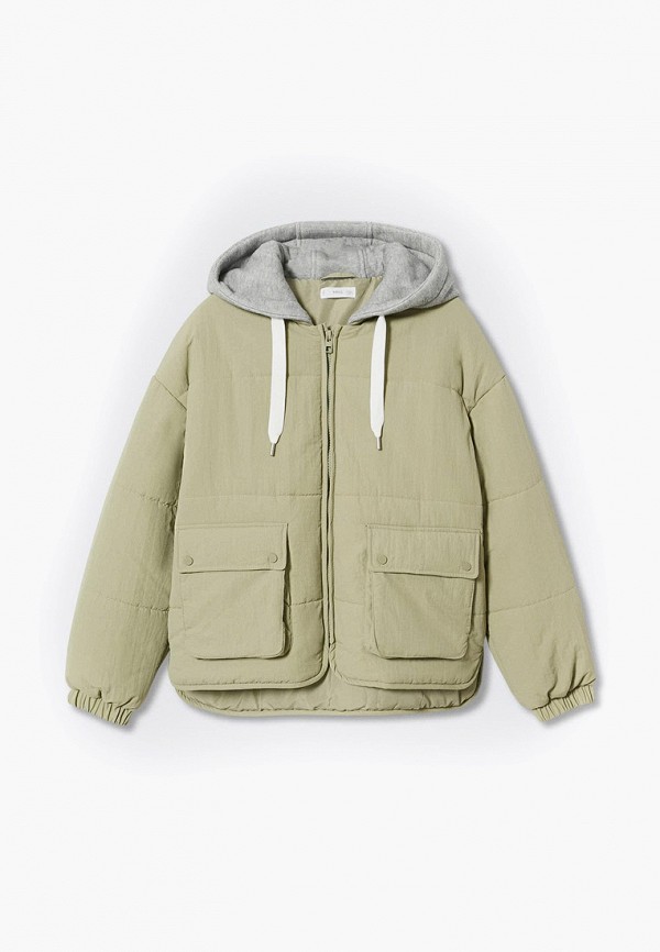 

Куртка утепленная Mango Kids, Хаки, HOOD