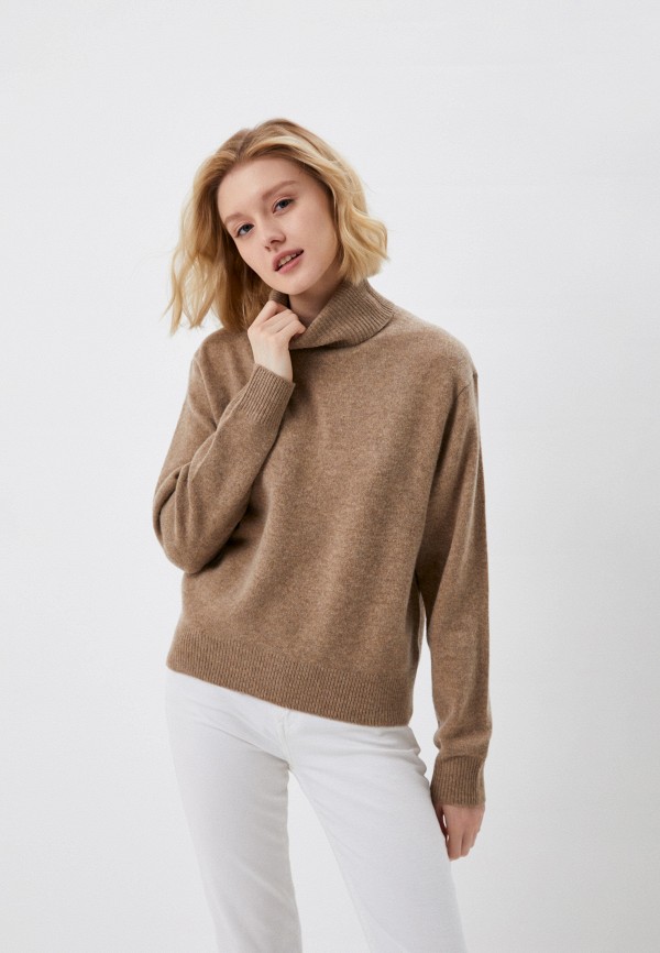 

Водолазка UNIQLO, Бежевый, из овечьей шерсти класса премиум