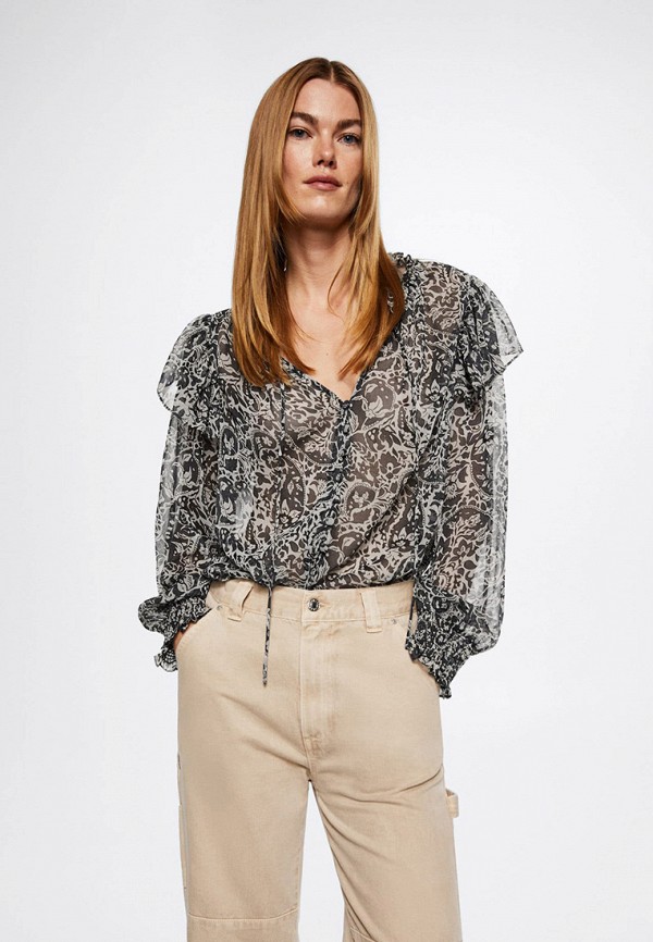 

Блуза Mango, Серый, PAISLEY