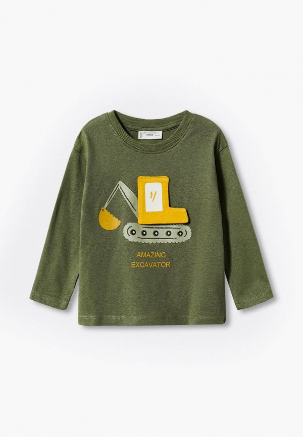

Лонгслив Mango Kids, Хаки, BUILD