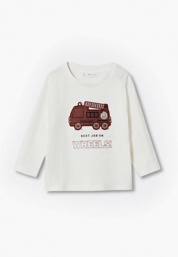 

Лонгслив Mango Kids, Белый, WHEELS