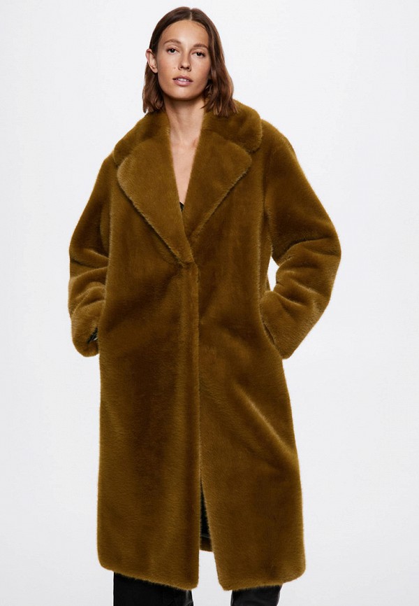 

Шуба Mango, Коричневый, CHILLY