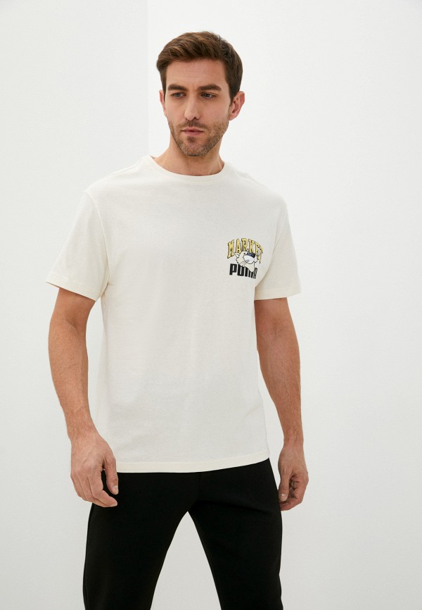 

Футболка PUMA, Бежевый, PUMA X MARKET Relaxed Graphic Tee