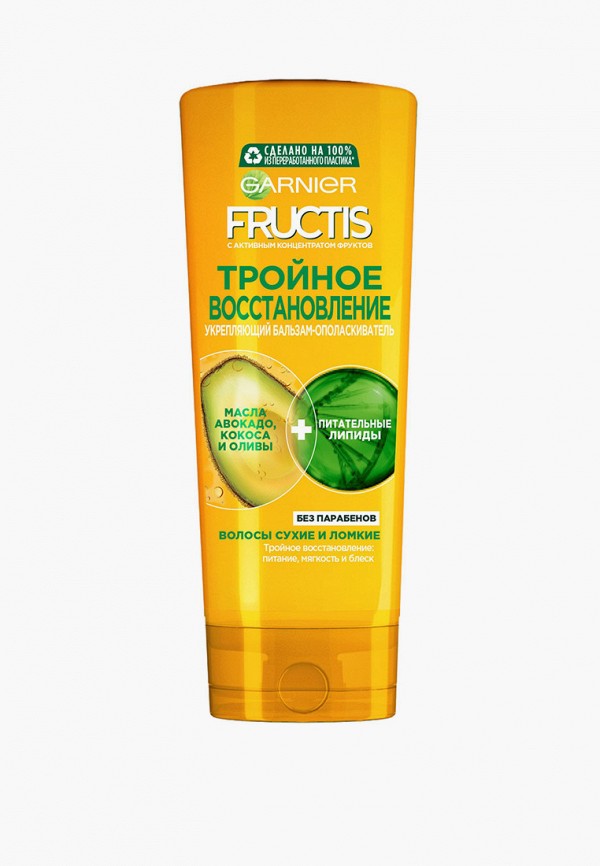 

Бальзам для волос Garnier, Прозрачный, укрепляющий, Fructis, "Тройное Восстановление", с маслами Оливы, Авокадо и Карите, для поврежденных и ослабленных волос, 387 мл