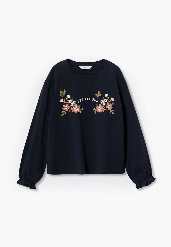 

Свитшот Mango Kids, Синий, FLEURS