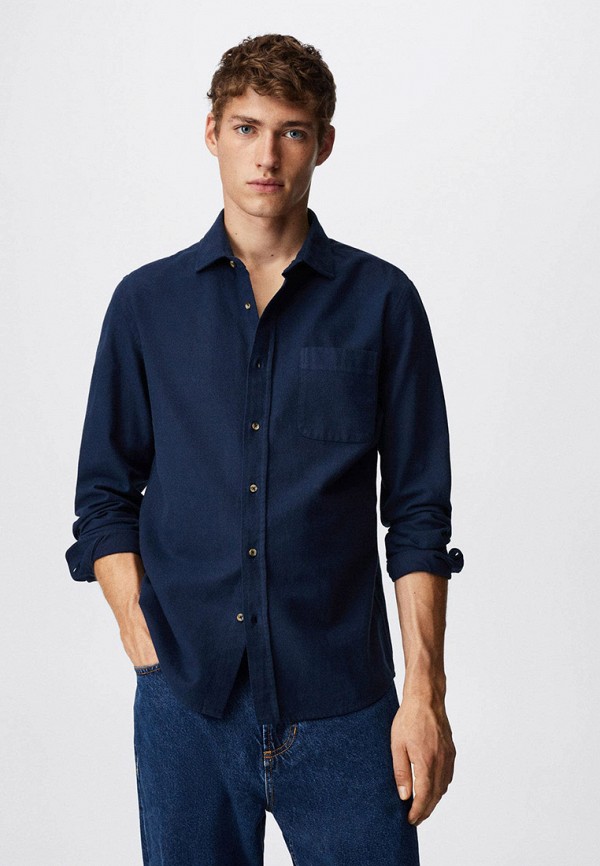 

Рубашка Mango Man, Синий, TWILL